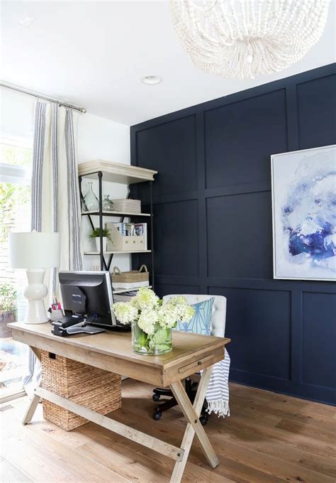 Navy Blue Simple Home Office