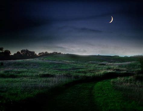 The Night Country Moonlight Photography Country Photography Grass Field