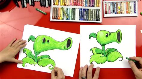 In drawing this character, our main concern is mapping out and/or visualizing the key shapes which play a role. How To Draw A Peashooter From Plants Vs. Zombies