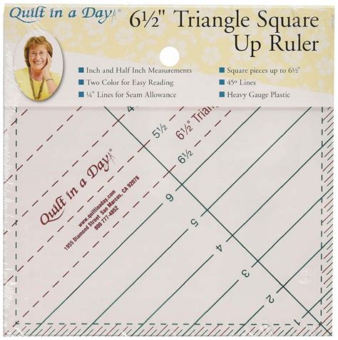 6 12 Inch Triangle Square Up Ruler By Quilt In A Day By