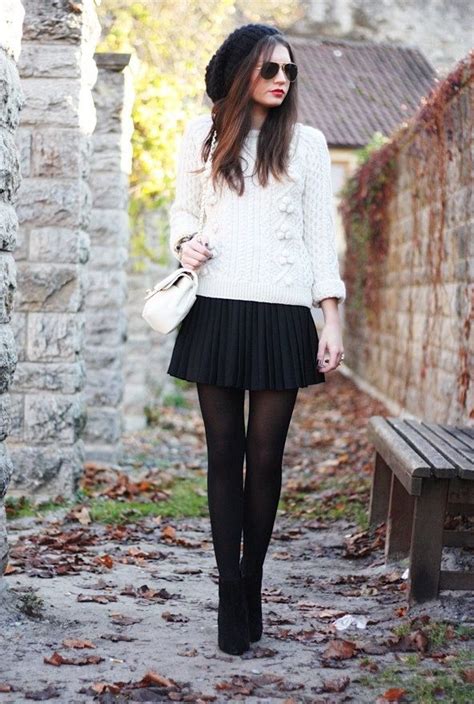 Pleated Mini Skirt Outfit Winter Artofit