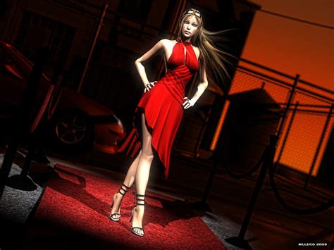 1920x1080px 1080p free download hot 3d girl 3d girl hot red dress hd wallpaper pxfuel