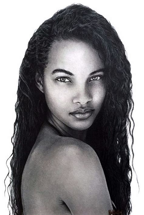 Jessica Strother Model Graphite Pencil Drawing Portrait By Nathan Hill Photo Realistic Realism