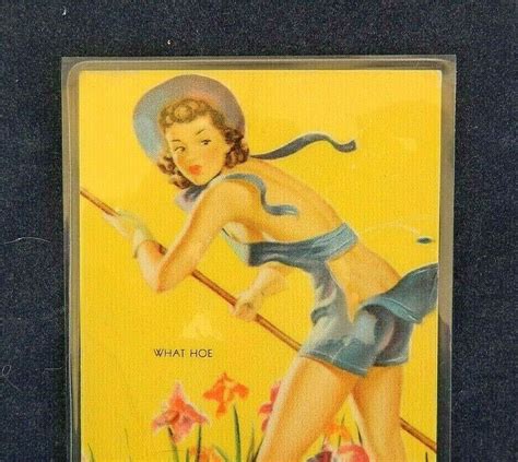 vintage mutoscope 1940 s arcade pinup trade card titled what hoe ebay