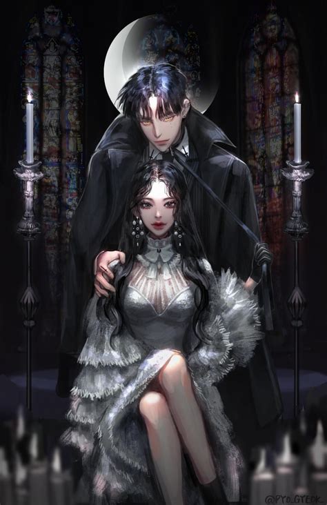 Gothic Anime Couples Drawings