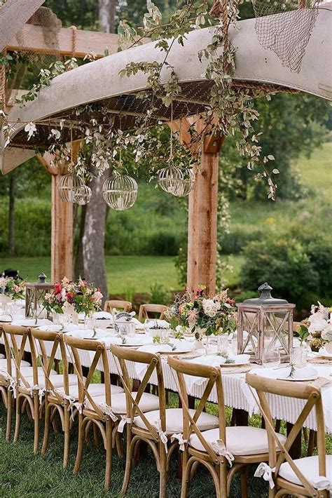 Rustic Backyard Wedding Decoration Ideas See More