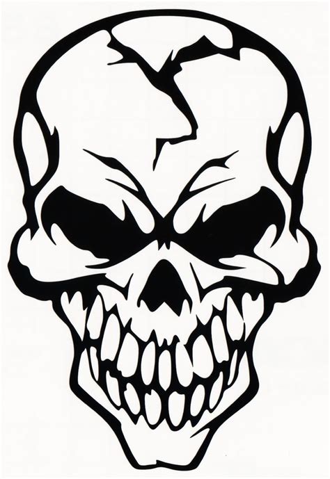 Evil Skull Stencil Template Business Format