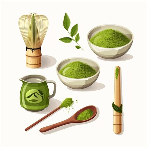 Premium Ai Image Set Of Japanese Matcha Japanese Traditional Matcha