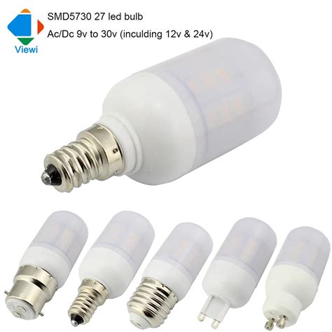 10pcs Ac Dc 12 24 V Volt Led Bulb E27 E12 E14 B22 G9 Gu10 Corn Lamp 12v
