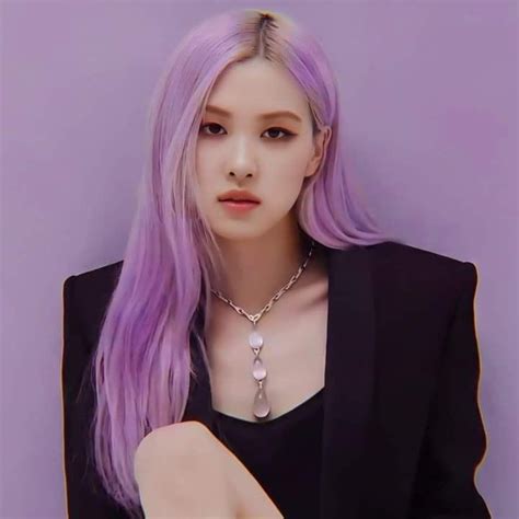 pin by vanessa rodrigues on blackpink blackpink rose rose icon purple hair