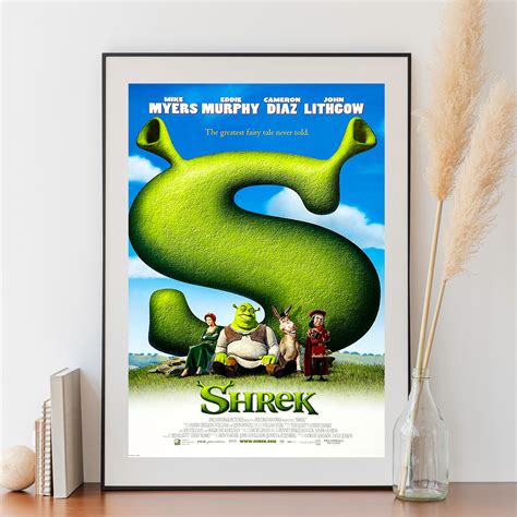 Shrek 2001 Póster De Película Clásica Póster De Película Etsy México