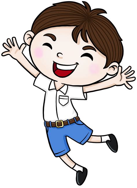 Cartoon Student Boy Happy Colorful 11155585 Png