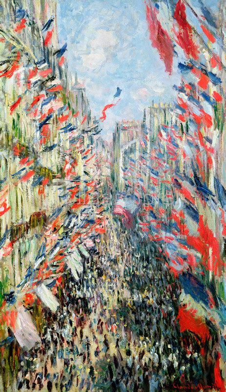 Rue Montorgueil Paris Celebration Of June Von Claude Monet Kunstdruck