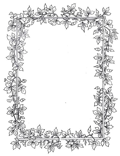 Drawing frames, Book of shadows, Flower printable