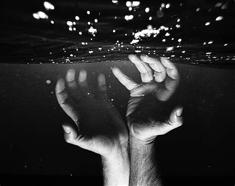 Hands Of Crop Faceless Man Under Water · Free Stock Photo