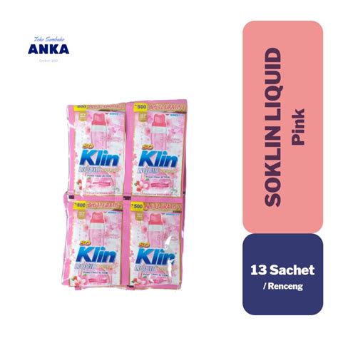 Jual Soklin So Klin Liquid Detergent Cair Sakura Strawberry Warna Pink