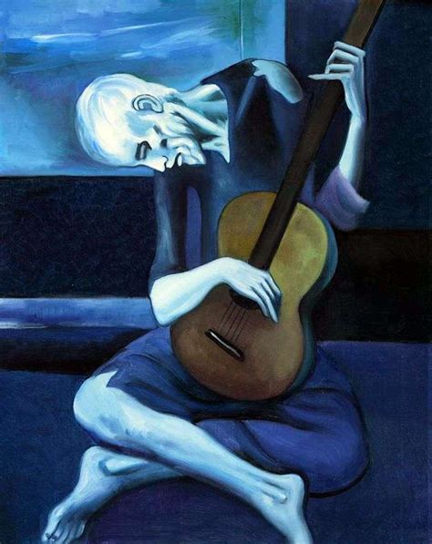 Old Guitarist By Pablo Picasso ️ Picasso Pablo