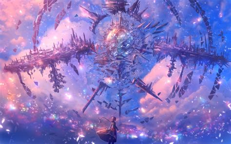 Wallpaper Scenery Anime Creature Braids Explosion Anime Girl