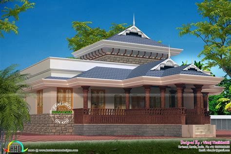 1920 Sq Ft Kerala Traditional Single Floor Villa Kerala Home Design