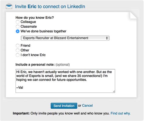 Linkedin Connection Example A Better Interview