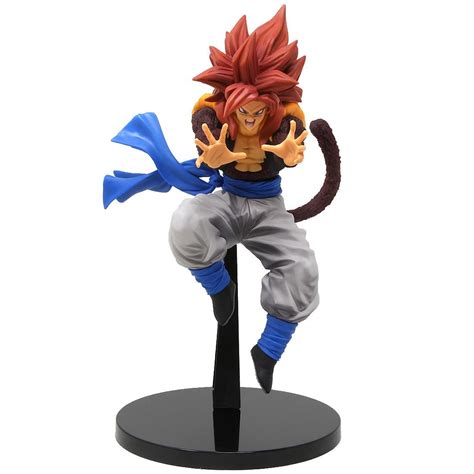 These figures are immobile as their feet do not turn and the articulation is limited. Banpresto Dragon Ball GT Ultimate Fusion Big Bang Kamehameha Super Saiyan 4 Gogeta Figure red