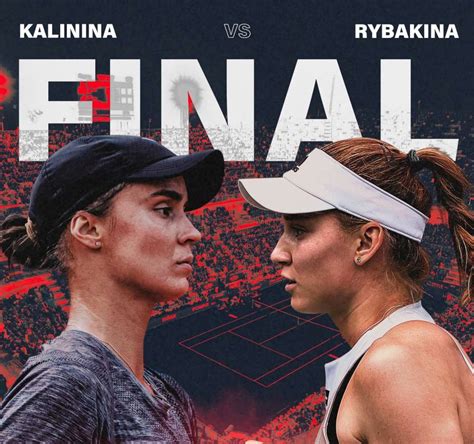 Interanzionali Bnl Ditalia 2023 Kalinina Rybakina W Finale Kobiet W