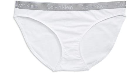 Calvin Klein Radiant Cotton Bikini Panties In White Lyst