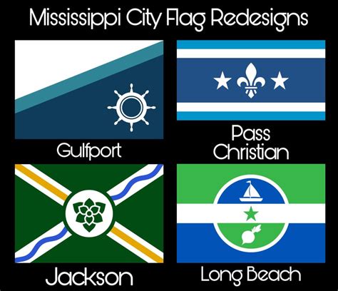 I Redesigned The Flags Of Some Mississippi Cities And Towns Mississippi