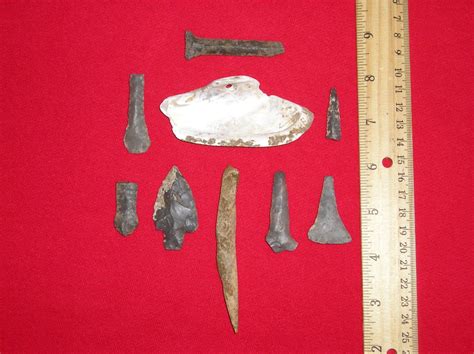 Nine Prehistoric Indian Artifacts Etsy
