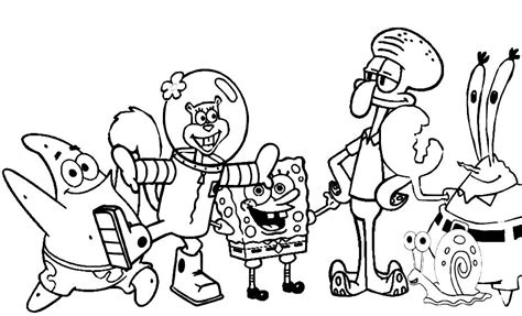 Easy and free to print spongebob coloring pages for children. Spongebob Characters Coloring Pages - Coloring Home