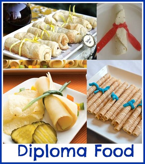 Everyone will be happy with party classics like ham biscuits and deviled eggs, and you can mix in new favorites like roasted broccoli salad and our latest spin . Graduation Diploma Foods - Divine Party Concepts