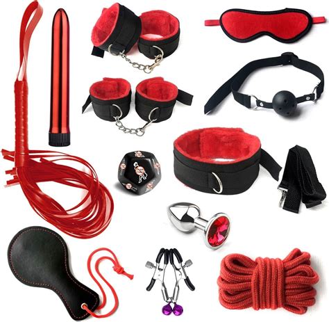 12pcs Red Bondaged Kit Adult Bed Restraint Set Sex Hand Restraining For