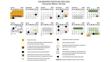 Sep Publica El Calendario Oficial Para El Ciclo Escolar A