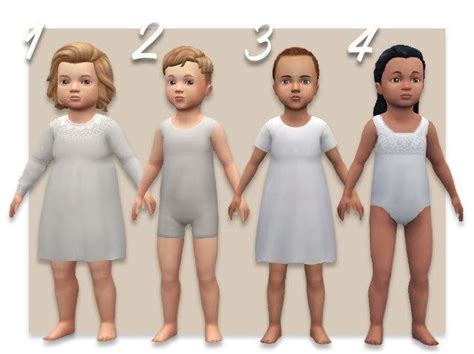 Edwardian Toddler S Nightwear The Sims 4 Catalog Sims 4 Toddler