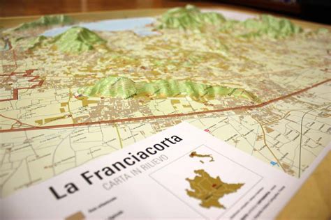 Raised Relief Map Of Franciacorta Wine Region Map Art Relief Map