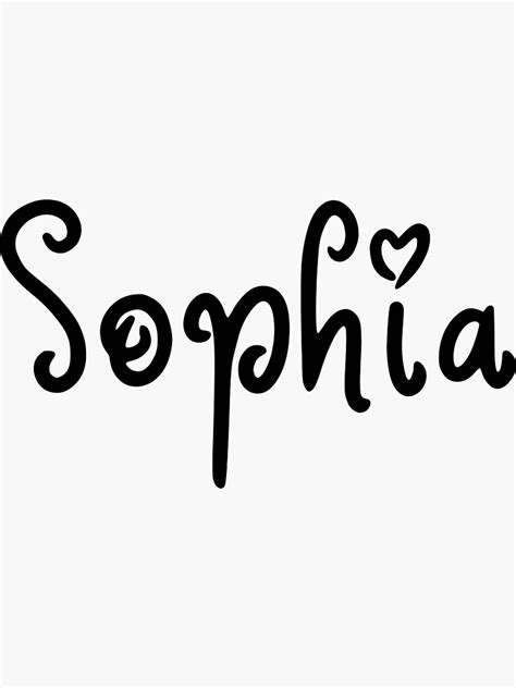 Sophia Name Sticker For Sale By Ghadirjo Redbubble