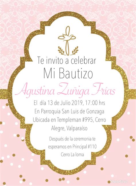 Invitaciones Bautizo Nina Invitacion De Bautizo Imprimible Etsy My Xxx Hot Girl