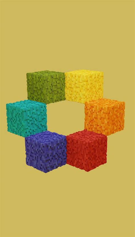 Rainbow Wool Minecraft Wall Paper Rminecraft