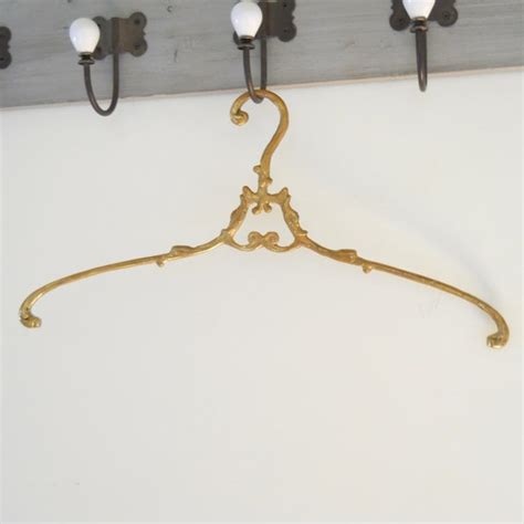 1 Antique Brass Clothes Hanger Vintage Coat Hanger Antique