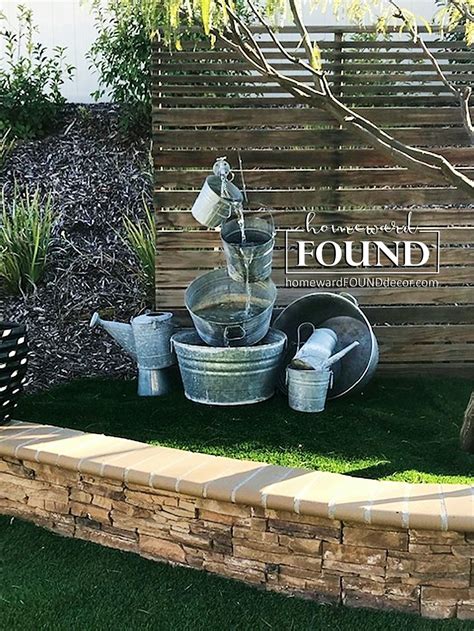 Salvaged Galvanized Bucket Fountain Homeward Found Decor