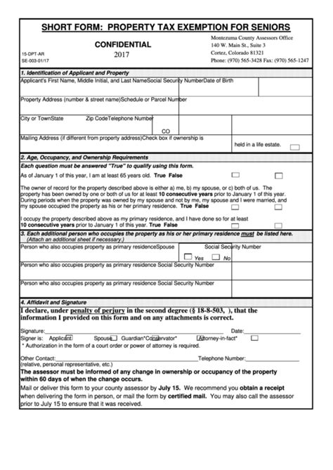 Jefferson County Property Tax Exemption Form