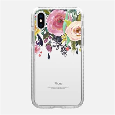 Casetify Iphone X Impact Case Pink Floral Flower Bouquet By Sweet