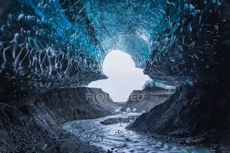 Large Ice Cave In The Vatnajokull Ice Cap Southern Iceland Iceland