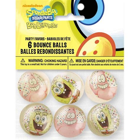 Spongebob Squarepants Bouncy Ball Party Favors 6ct