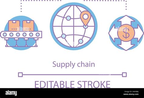 Supply Chain Concept Icon Scm Idea Thin Line Illustration Logistic