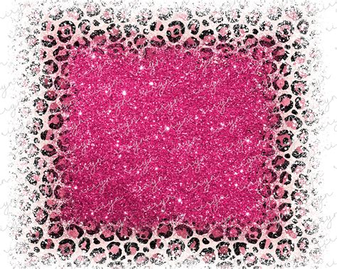Glitter Leopard Sublimation Design Valentine Background Etsy