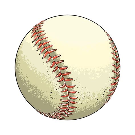Premium Vector Hand Drawn Sketch Baseball Ball In Color Isolated On