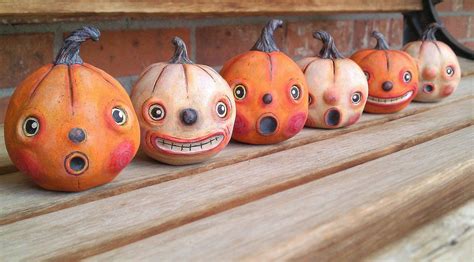 Sinclairvintage Inspired Pumpkin Halloween Fall Retro Folk Art