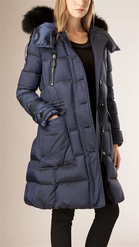 Down Filled Puffer Coat With Fox Fur Trim Hood Puffer Coat Puffer Jacket Women Winter Coats