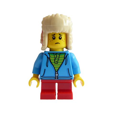 Lego Boy In Dark Azure Hoodie Minifigure Comes In Brick Owl Lego